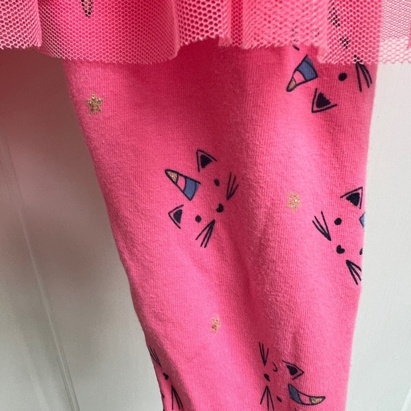 Carter’s 18M Dark Pink Cat Unicorn Stretchy Leggings Pants with Skirt - Picture 2 of 4